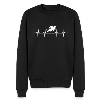 Union européenne Continent Europe centrale Europe - Pull Premium bio Homme - noir - Devant - Nico (187cm)