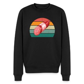 Butcher Fleischer Wurst rind Fleischerei Fleischerei Fleisch - Men's Premium Organic Jumper - black - Front - Nico (187cm)