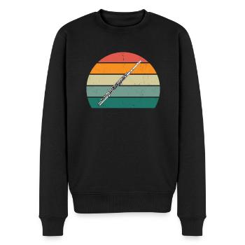 Flûte Flûte Flûte Flûtiste Joueur de Flûte Flûte Flûte - Pull Premium bio Homme - noir - Devant - Nico (187cm)