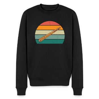 Flûte Flûte Flûte Flûtiste Joueur de Flûte Flûte Flûte - Pull Premium bio Homme - noir - Devant - Nico (187cm)