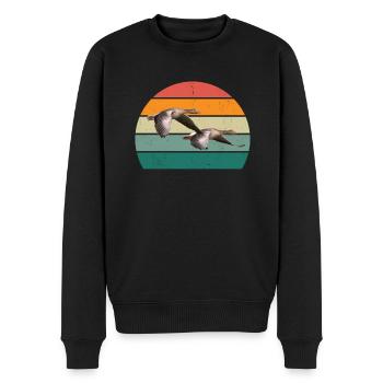 Gänse Vogel Weihnachtsgans Fliegen Vögel Gans - Männer Premium Bio Pullover - Schwarz - Vorne - Nico (187cm)