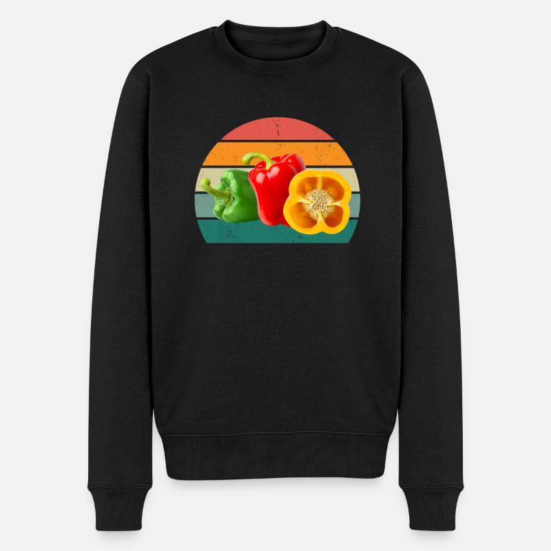 Pflanze Wachsen Erde Tomate Kohl Möhre Gemüse - Männer Premium Bio Pullover - Schwarz