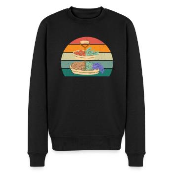 alimentation équilibrée régime céto aliments sains - Pull Premium bio Homme - noir - Devant - Nico (187cm)