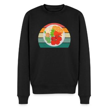 alimentation équilibrée régime céto aliments sains - Pull Premium bio Homme - noir - Devant - Nico (187cm)
