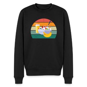 alimentation équilibrée régime céto aliments sains - Pull Premium bio Homme - noir - Devant - Nico (187cm)