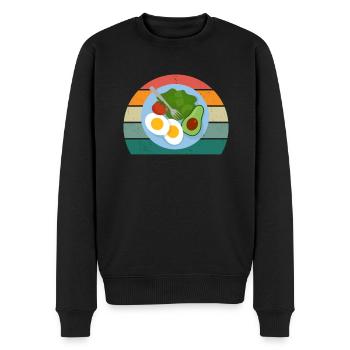 alimentation équilibrée régime céto aliments sains - Pull Premium bio Homme - noir - Devant - Nico (187cm)