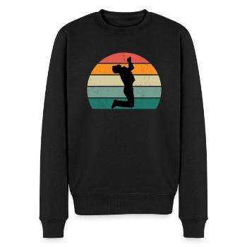 Jesus Christus Gottes Beten Christentum Religion - Männer Premium Bio Pullover - Schwarz - Vorne - Nico (187cm)