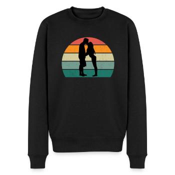 Heiraten Heirat Hochzeit Freund Freundin Ehe Liebe - Männer Premium Bio Pullover - Schwarz - Vorne - Nico (187cm)
