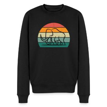 Mammouth Âge de glace Éléphant Fourrure Neige Glace Âge de pierre - Pull Premium bio Homme - noir - Devant - Nico (187cm)