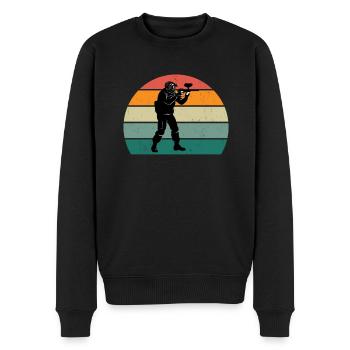 Paintballer Paintballer Paintball Player Couleur - Pull Premium bio Homme - noir - Devant - Nico (187cm)