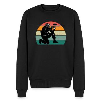 Paintballer Paintballer Paintball Player Color - Men's Premium Organic Jumper - black - Front - Nico (187cm)