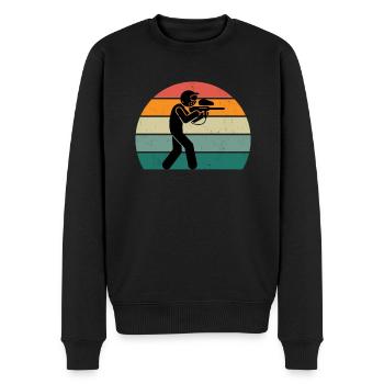 Paintballer Paintballer Paintball Player Couleur - Pull Premium bio Homme - noir - Devant - Nico (187cm)