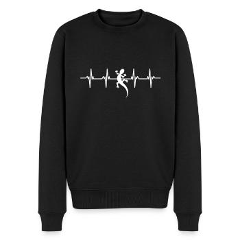 Echse Eidechsen Wechselwarm Schuppen Reptilien - Männer Premium Bio Pullover - Schwarz - Vorne - Nico (187cm)