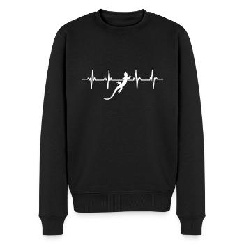 Echse Eidechsen Wechselwarm Schuppen Reptilien - Männer Premium Bio Pullover - Schwarz - Vorne - Nico (187cm)