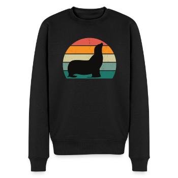 Seal Seal Seals Swimming Eared Seal Seal - Men's Premium Organic Jumper - black - Front - Nico (187cm)
