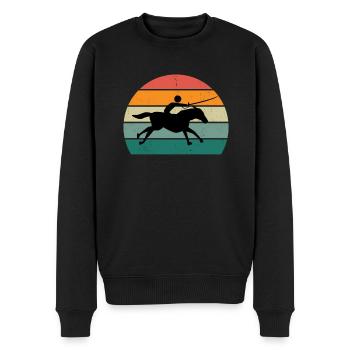 Schwertkampf Schwert Klinge Lanze Säbel Dolch - Männer Premium Bio Pullover - Schwarz - Vorne - Nico (187cm)