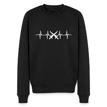 Schwertkampf Schwert Klinge Lanze Säbel Dolch - Männer Premium Bio Pullover - Schwarz - Vorne - Nico (187cm)