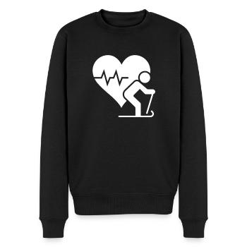 ski ski skieur skieur hiver neige montagnes - Pull Premium bio Homme - noir - Devant - Nico (187cm)
