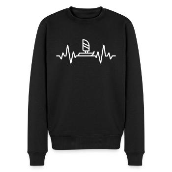 sail sailor sailboat sailboat boat boat - Men's Premium Organic Jumper - black - Front - Nico (187cm)