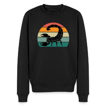 Skorpione Skorpionstachel Stachel Wüste Skorpion - Männer Premium Bio Pullover - Schwarz - Vorne - Nico (187cm)