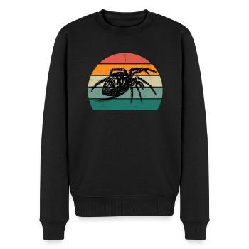 Spiders Spider web web arachnid legs 8 spider - Men's Premium Organic Jumper - black - Front - Nico (187cm)