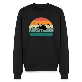 Spiders Spider web web arachnid legs 8 spider - Men's Premium Organic Jumper - black - Front - Nico (187cm)