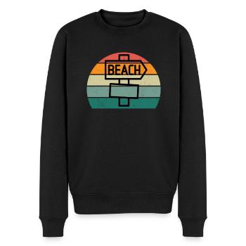 sand urlaub urlauber urlauberin ferien holiday - Männer Premium Bio Pullover - Schwarz - Vorne - Nico (187cm)