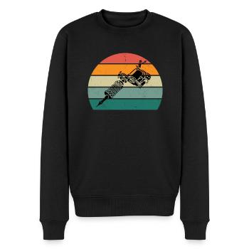 tatoo tattoo tattoowierer tattowierer körperkunst - Männer Premium Bio Pullover - Schwarz - Vorne - Nico (187cm)