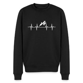tatoo tattoos tattoowierer tattowierer körperkunst - Männer Premium Bio Pullover - Schwarz - Vorne - Nico (187cm)