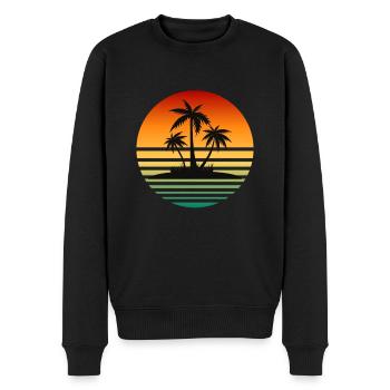 Reisen Reisende Reisender Urlaub Urlauberin Ferien - Männer Premium Bio Pullover - Schwarz - Vorne - Nico (187cm)