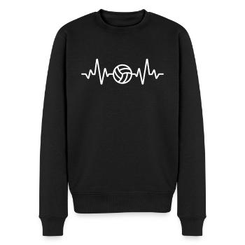 Volleyballerin Schmetterball Volley Volleyball - Männer Premium Bio Pullover - Schwarz - Vorne - Nico (187cm)