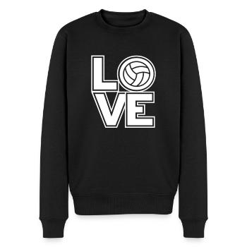 Volleyballerin Schmetterball Volley Volleyball - Männer Premium Bio Pullover - Schwarz - Vorne - Nico (187cm)