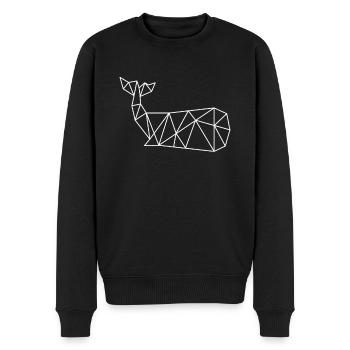 Baleines Baleine Mammifères Mammifères marins Baleine - Pull Premium bio Homme - noir - Devant - Nico (187cm)