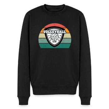 Volleyballerin Schmetterball Volley Volleyball - Männer Premium Bio Pullover - Schwarz - Vorne - Nico (187cm)