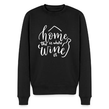 wines wine drinker wine drinker wine lover wine - Men's Premium Organic Jumper - black - Front - Nico (187cm)
