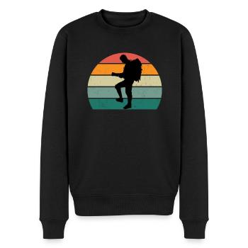 Randonneurs Randonneurs Montagnes Vallées de montagne Vallées Randonnée - Pull Premium bio Homme - noir - Devant - Nico (187cm)