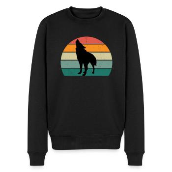 Wolves Wolf pack dog dogs territory pack wolf - Men's Premium Organic Jumper - black - Front - Nico (187cm)