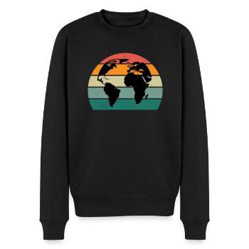 kontinente europa asien nordamerika amerika erde - Männer Premium Bio Pullover - Schwarz - Vorne - Nico (187cm)