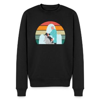 zahnärztin zahn zähne bohrer bohren zahn zahnarzt - Männer Premium Bio Pullover - Schwarz - Vorne - Nico (187cm)