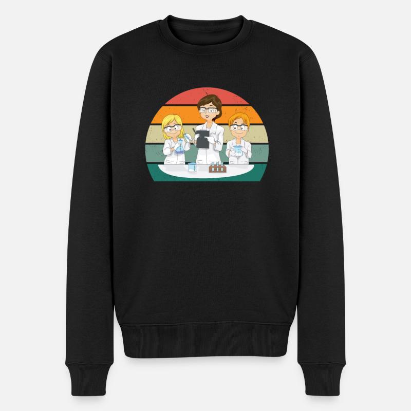 wissenschaft wissenschaftlerin forschung wissen - Männer Premium Bio Pullover - Schwarz