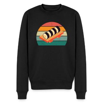 maki sushi essen roher fisch japan japanisch sushi - Männer Premium Bio Pullover - Schwarz - Vorne - Nico (187cm)