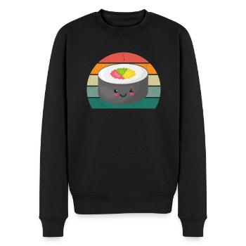 maki sushi essen roher fisch japan japanisch sushi - Männer Premium Bio Pullover - Schwarz - Vorne - Nico (187cm)