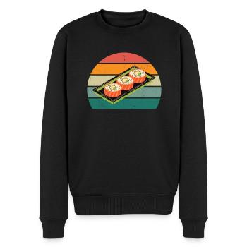 maki sushi essen roher fisch japan japanisch sushi - Männer Premium Bio Pullover - Schwarz - Vorne - Nico (187cm)