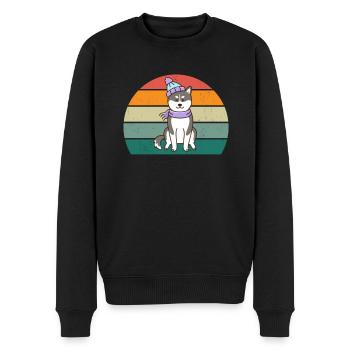 neige froide glace bonhomme de neige boule de neige hiver - Pull Premium bio Homme - noir - Devant - Nico (187cm)