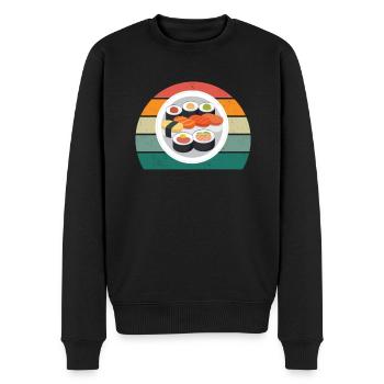 maki sushi essen roher fisch japan japanisch sushi - Männer Premium Bio Pullover - Schwarz - Vorne - Nico (187cm)