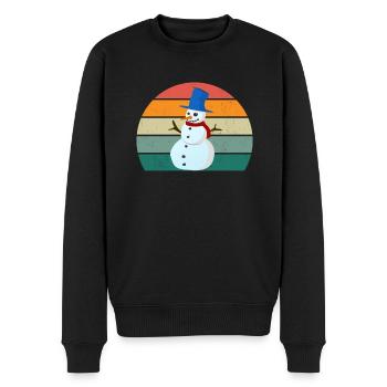 cold cold snow ice snowman snowball winter - Men's Premium Organic Jumper - black - Front - Nico (187cm)