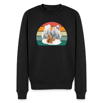 cold cold snow ice snowman snowball winter - Men's Premium Organic Jumper - black - Front - Nico (187cm)