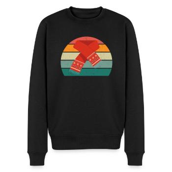 cold cold snow ice snowman snowball winter - Men's Premium Organic Jumper - black - Front - Nico (187cm)