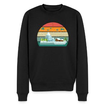 cold cold snow ice snowman snowball winter - Men's Premium Organic Jumper - black - Front - Nico (187cm)