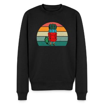 Randonneurs Randonneurs Montagnes Vallée de montagne Vallées Randonnée pédestre - Pull Premium bio Homme - noir - Devant - Nico (187cm)